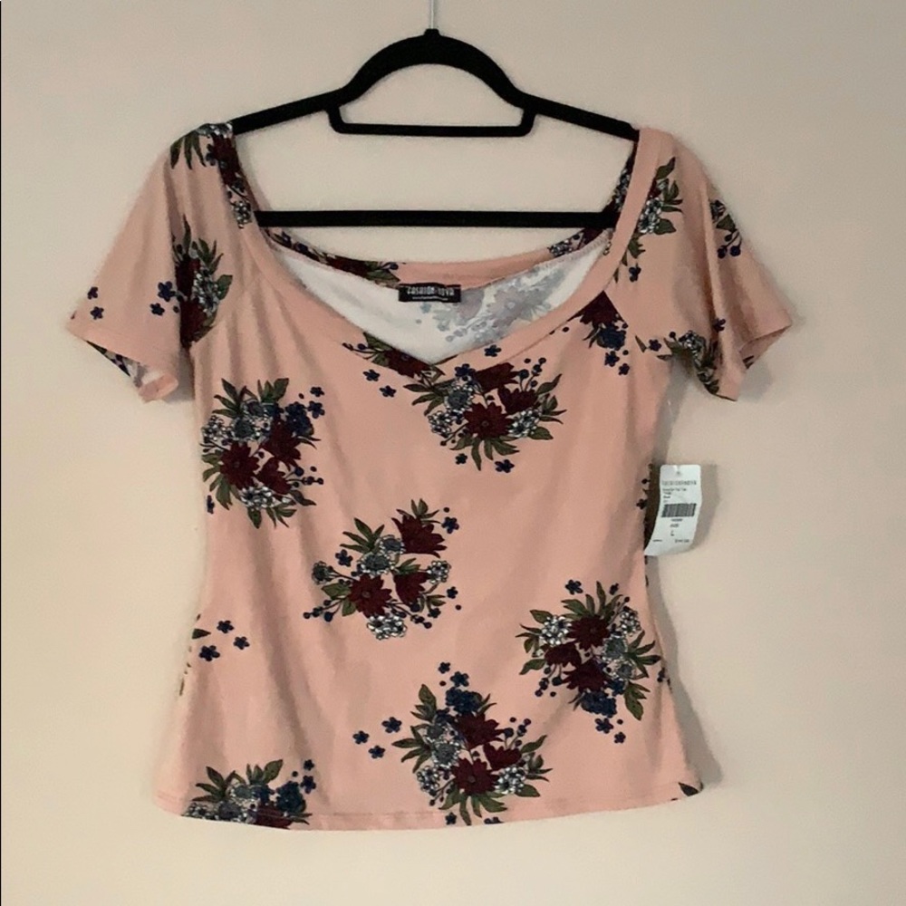 Fashion Nova Off Shoulder Floral Printed Top